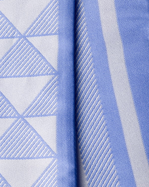 Krawatte aus Jacquard-Seide - Welle/Weiß Krawatte aus Jacquard-Seide - Welle/Weiß