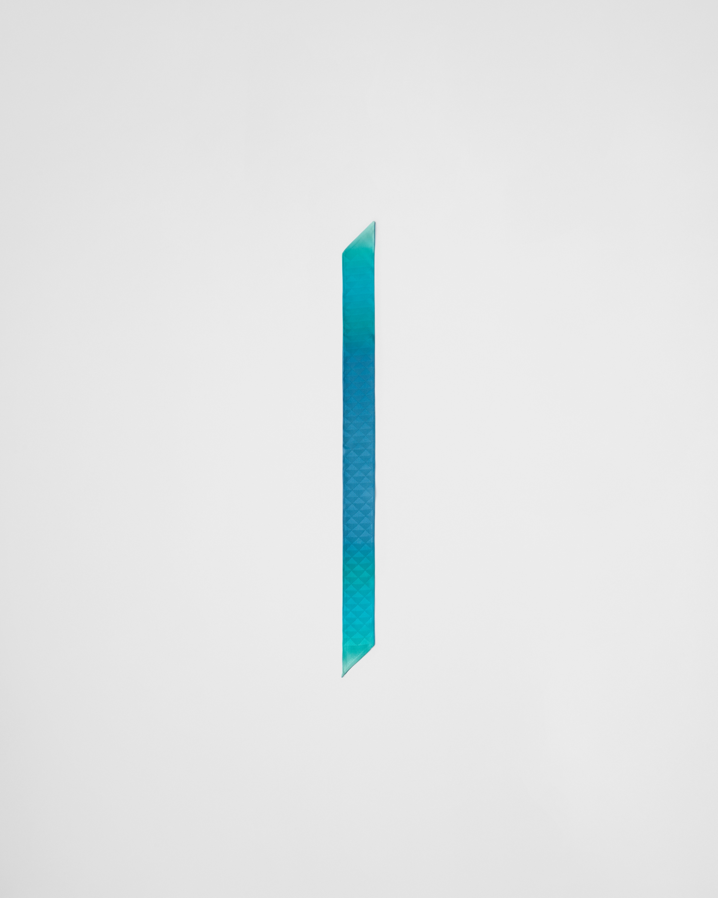 Prada Gradient Turquoise Scarf With Geometric Pattern In Turquoise