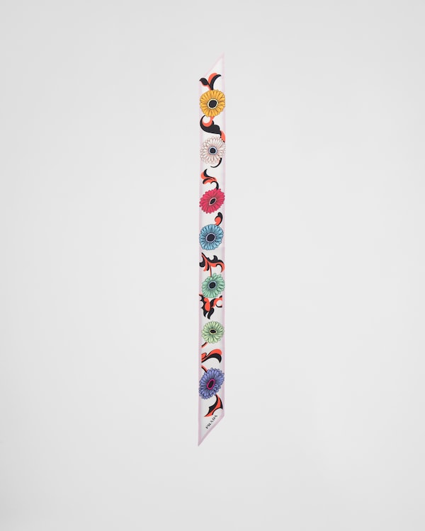 Printed silk twill tie Printed silk twill tie