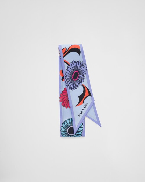 Prada Printed silk twill scarf 1