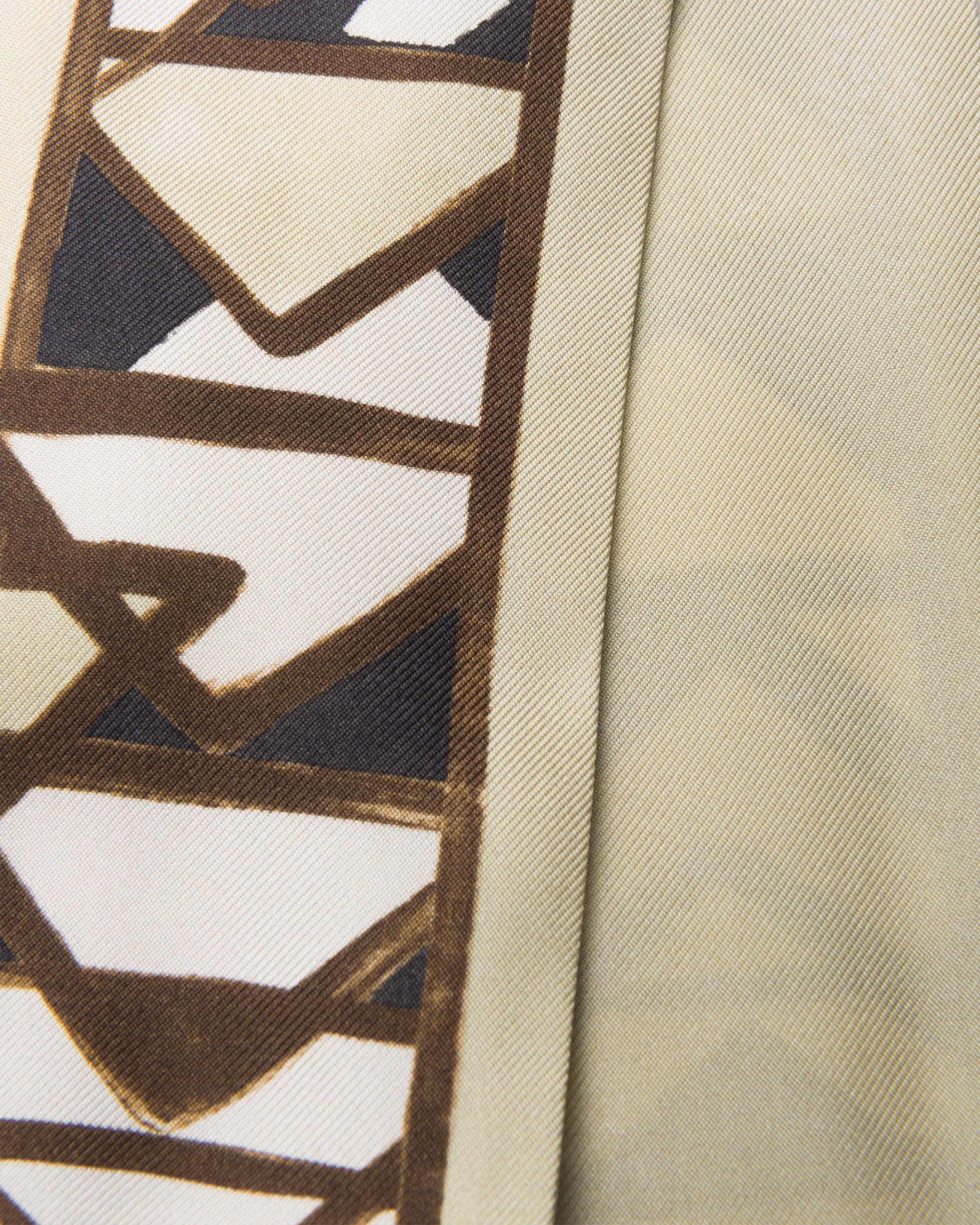 Prada Schmaler Bedruckter Schal Aus Twill In Black/vanilla