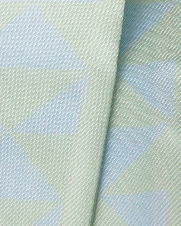 Printed silk tie - Aqua/Crystal Printed silk tie - Aqua/Crystal