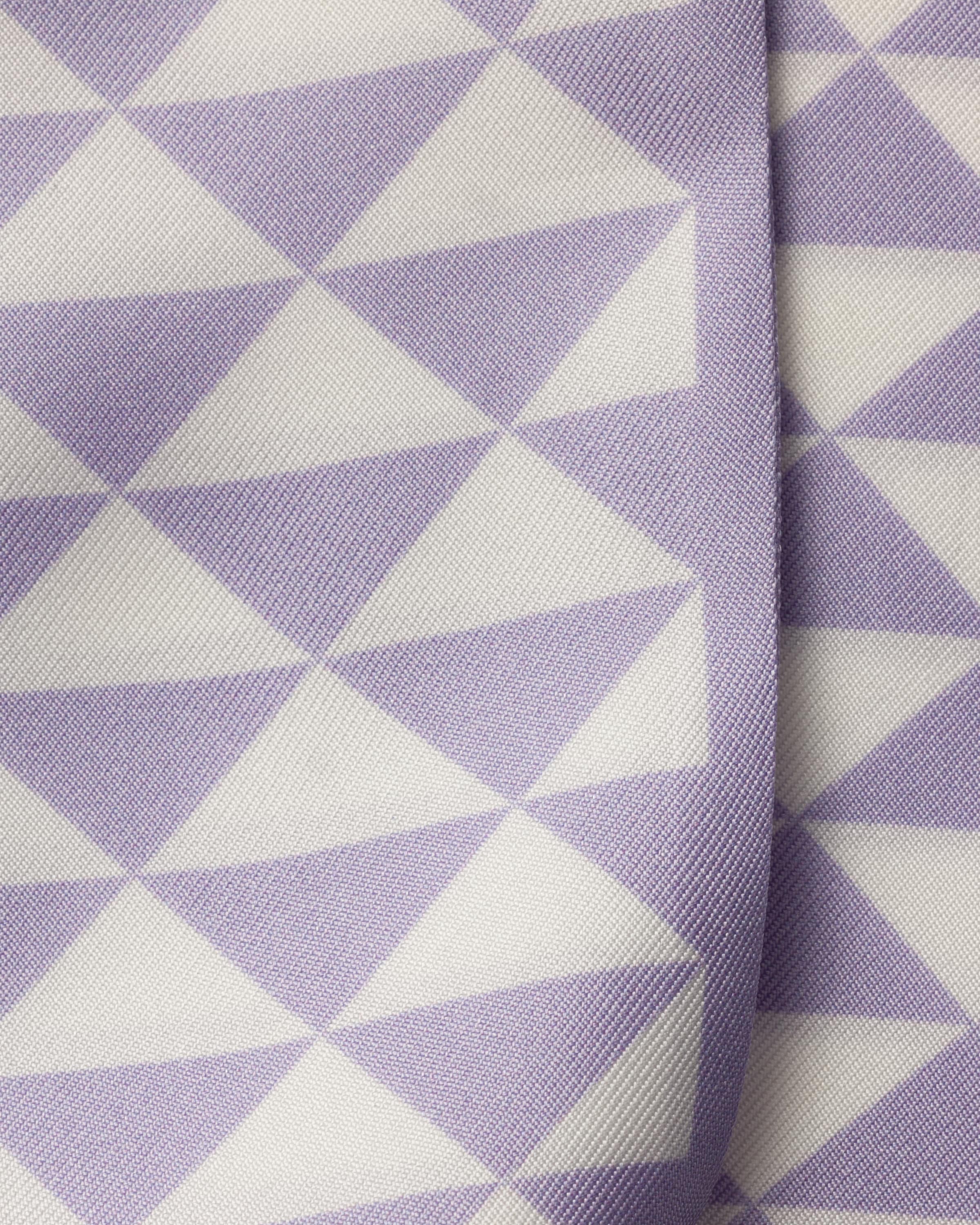 Prada Triangle-logo Scarf In Wisteria+white