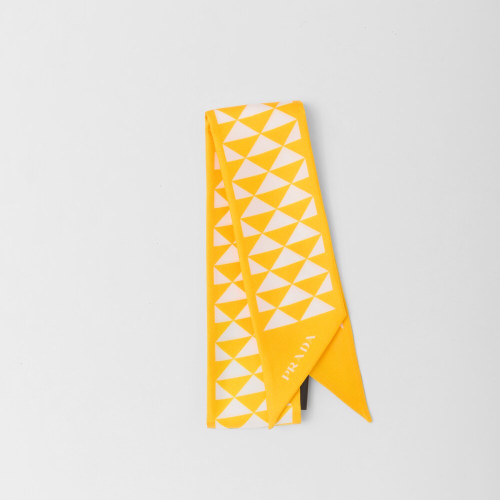 Prada Printed silk twill scarf 1