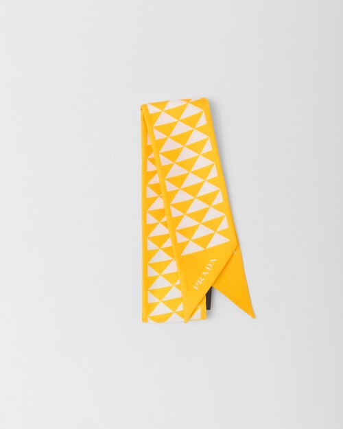 Prada Printed silk twill scarf 1