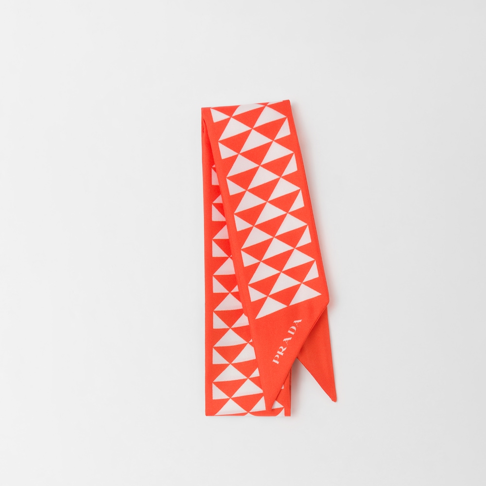 Prada Printed silk twill scarf 1
