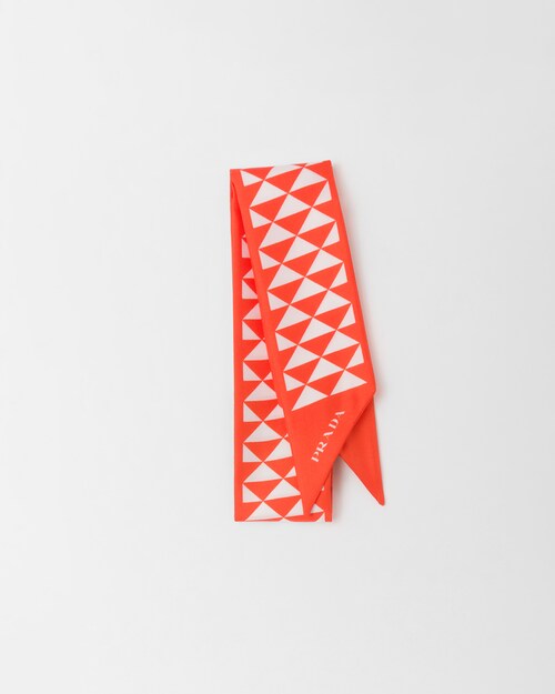 Prada Printed silk twill scarf 1