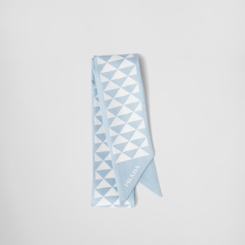 Prada Printed silk twill scarf 1