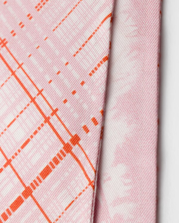 Schmaler Schal aus bedrucktem Seidentwill - Alabaster/Talk Schmaler Schal aus bedrucktem Seidentwill - Alabaster/Talk