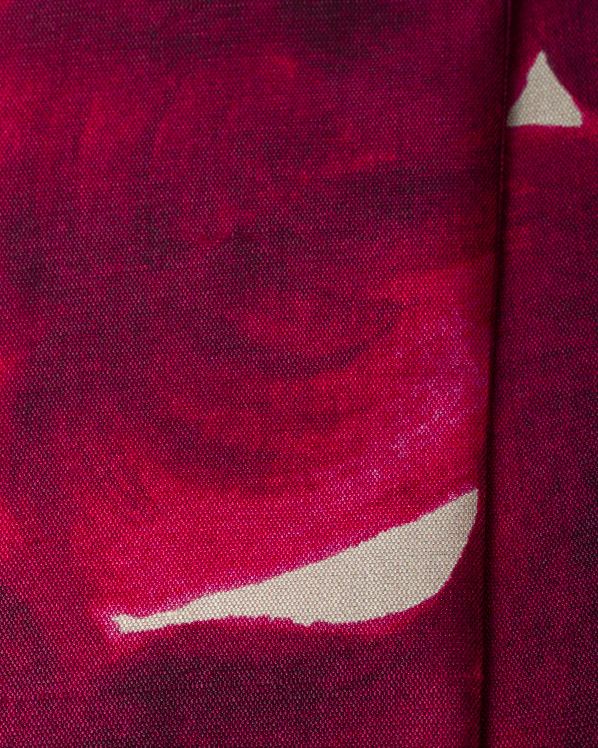Prada Printed Silk Shantung Skinny Scarf In Cyclamen/white