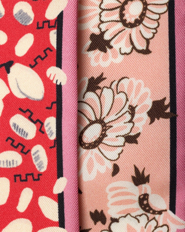 Printed silk twill skinny scarf Printed silk twill skinny scarf