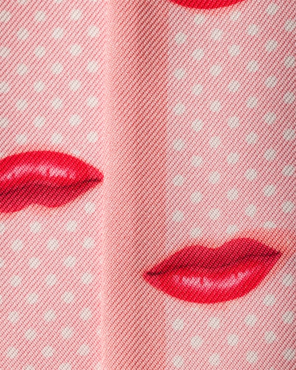 プリントシルクツイル スキニースカーフ - ピンク プリントシルクツイル スキニースカーフ - ピンク