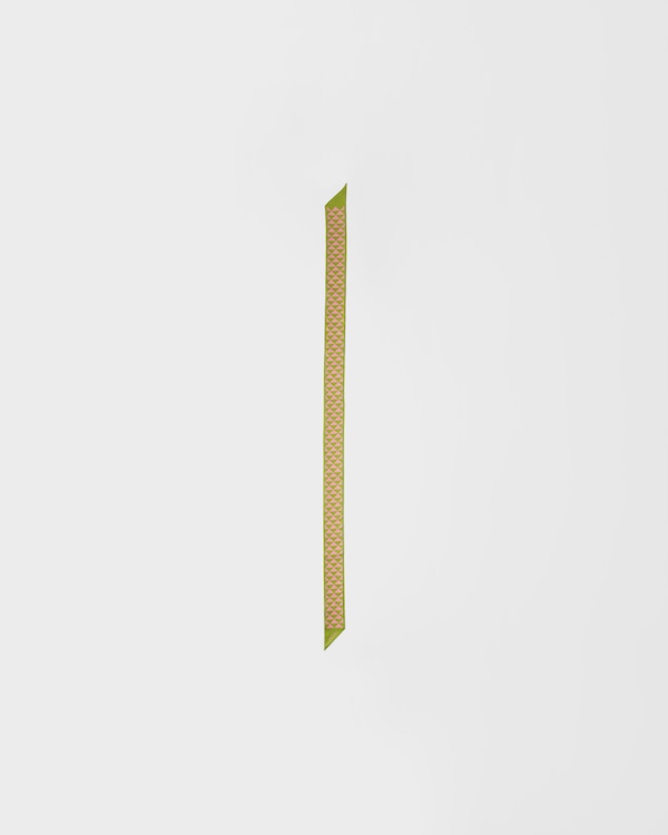 Printed silk twill skinny scarf Printed silk twill skinny scarf