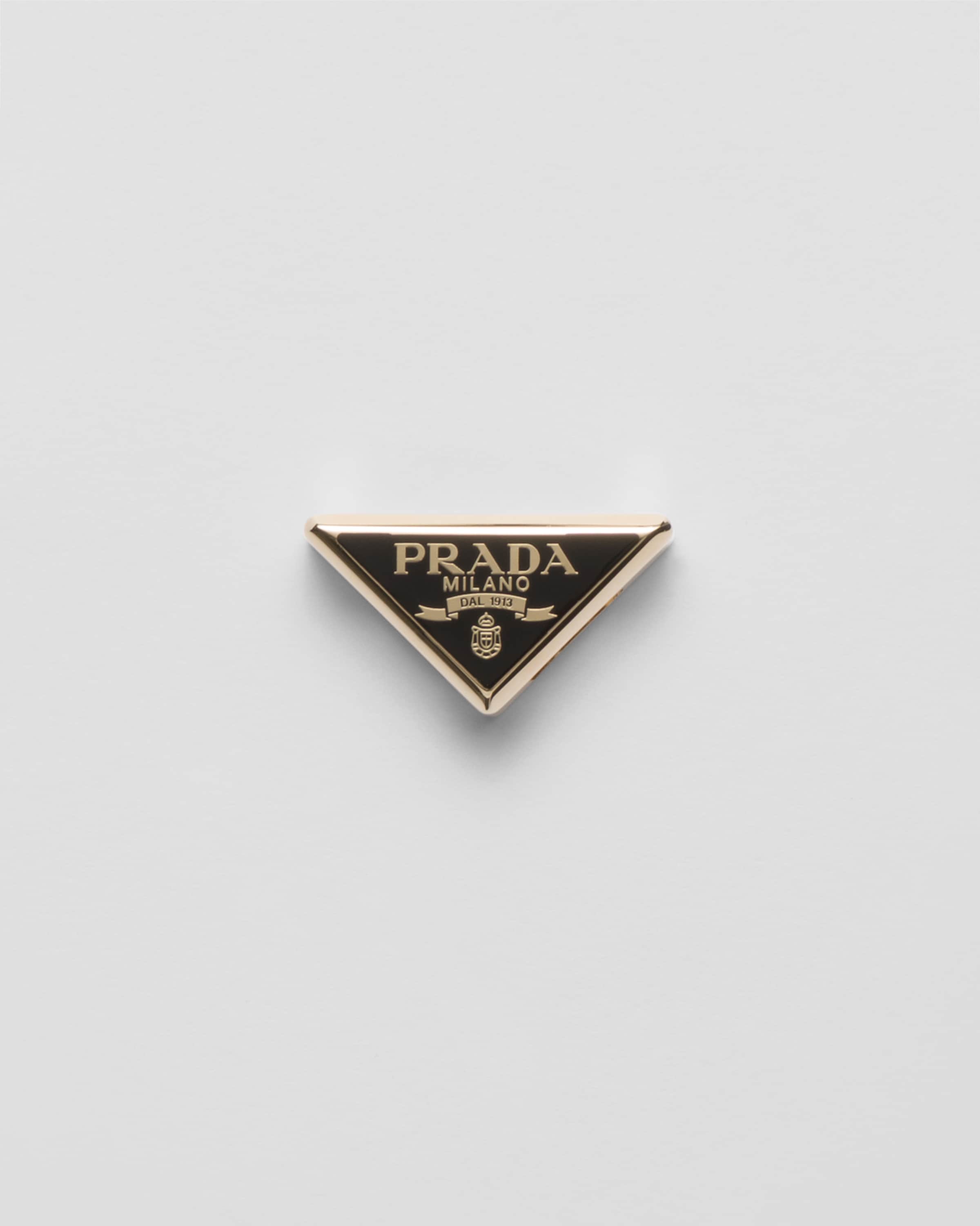 新品 未使用 PRADA スカーフ Foulad 小さく 黒 金具ロゴ