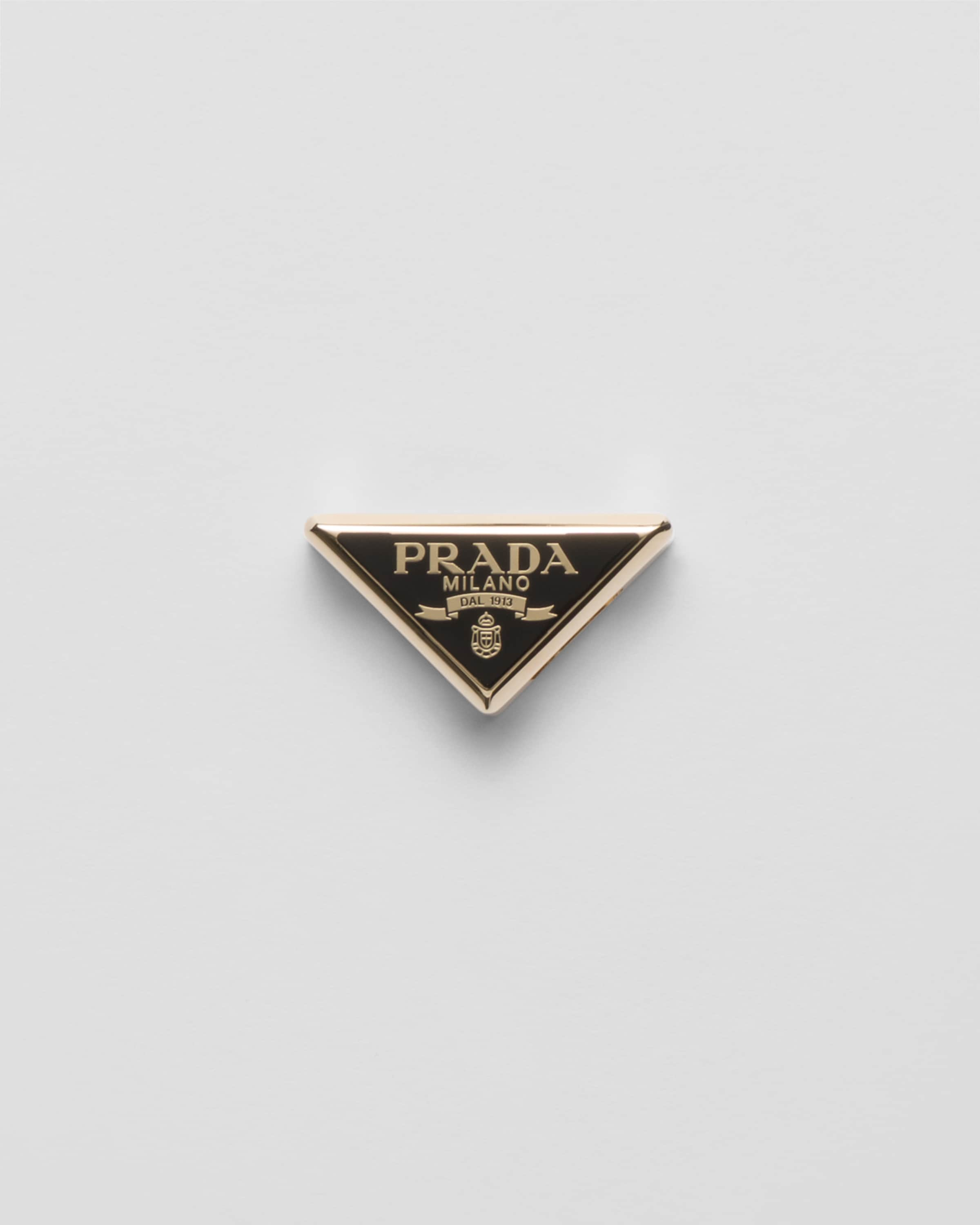 Shop Prada Metal Scarf Clip In Black