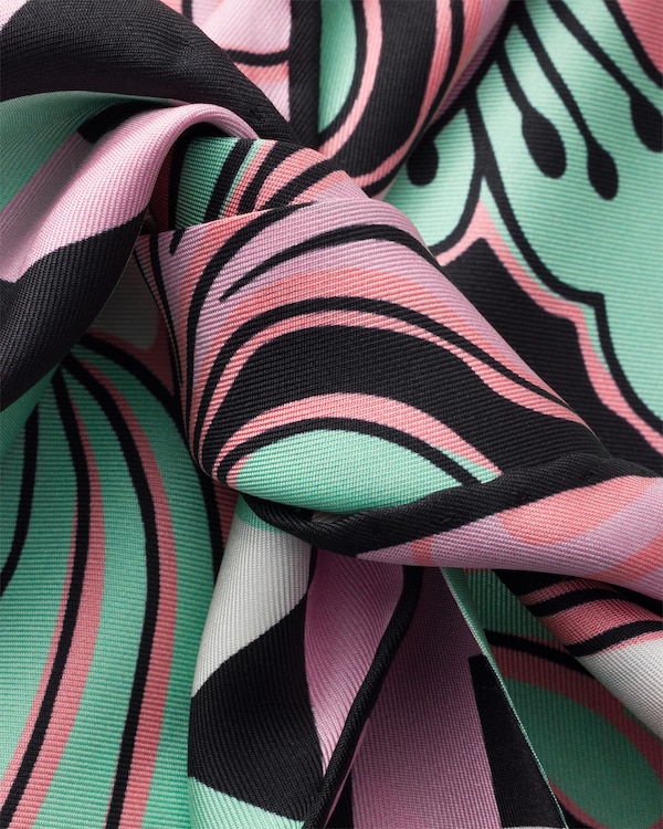 Printed silk twill top - Mint/Petalus Printed silk twill top - Mint/Petalus