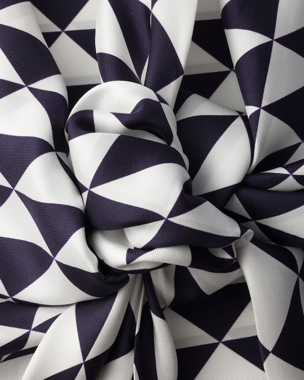 Printed silk twill halter top Printed silk twill halter top