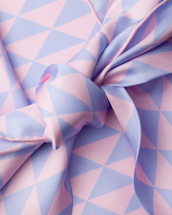 Printed silk twill halter top - Petal/Wisteria Printed silk twill halter top - Petal/Wisteria