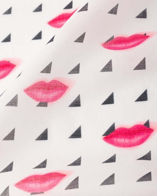 Printed cotton pareo - Black/White Printed cotton pareo - Black/White