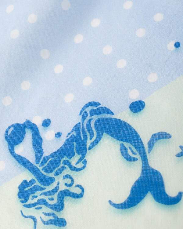 Printed cotton pareo - Astral Blue/Aquamarine Printed cotton pareo - Astral Blue/Aquamarine