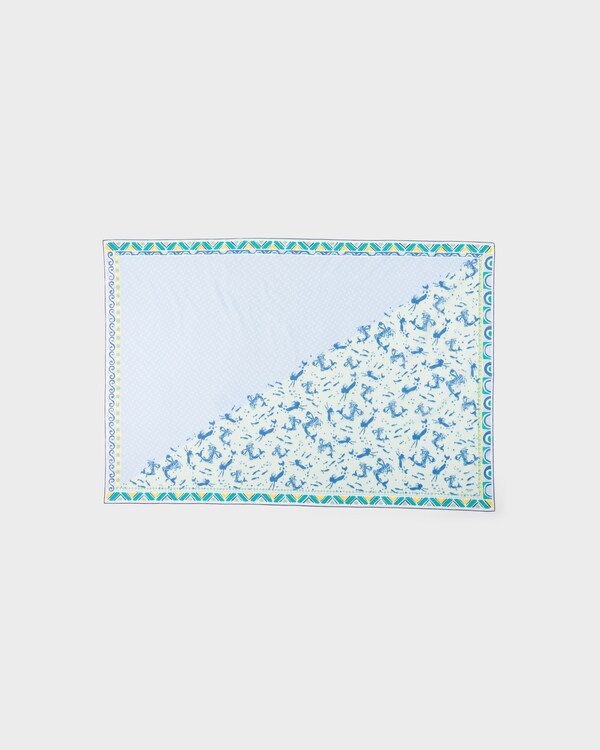 Printed cotton pareo - Astral Blue/Aquamarine Printed cotton pareo - Astral Blue/Aquamarine