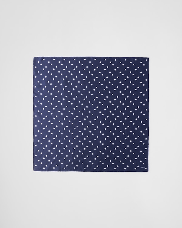 Printed silk twill scarf 65x65 Printed silk twill scarf 65x65