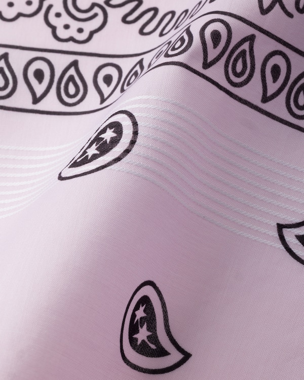 印花棉质围巾,65 x 65厘米 - 雪粉色/白色 印花棉质围巾,65 x 65厘米 - 雪粉色/白色