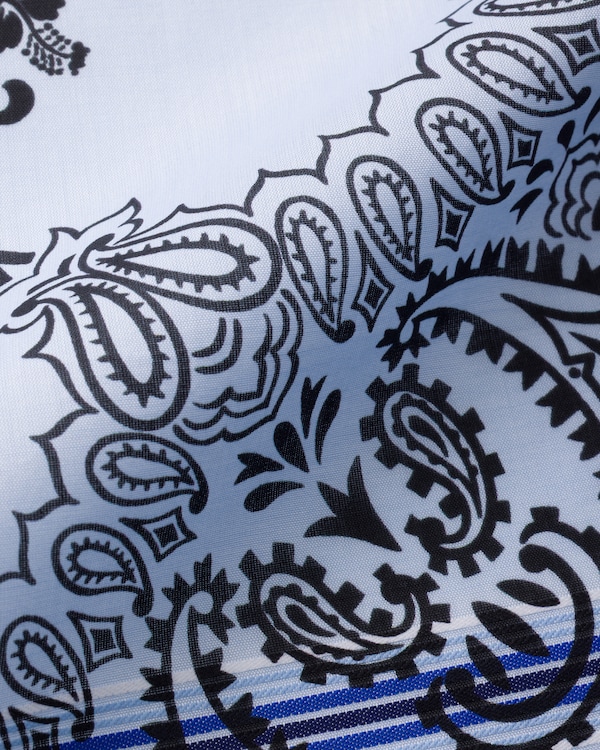 وشاح من القطن بطبعات، 65 × 65 سم - أزرق سماوي وشاح من القطن بطبعات، 65 × 65 سم - أزرق سماوي