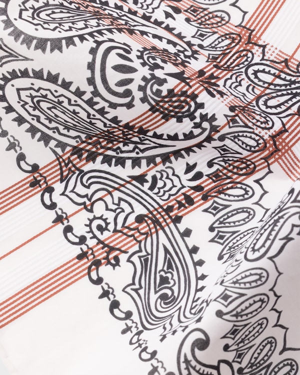 Printed cotton scarf 65 - Sand/Cocoa Brown Printed cotton scarf 65 - Sand/Cocoa Brown