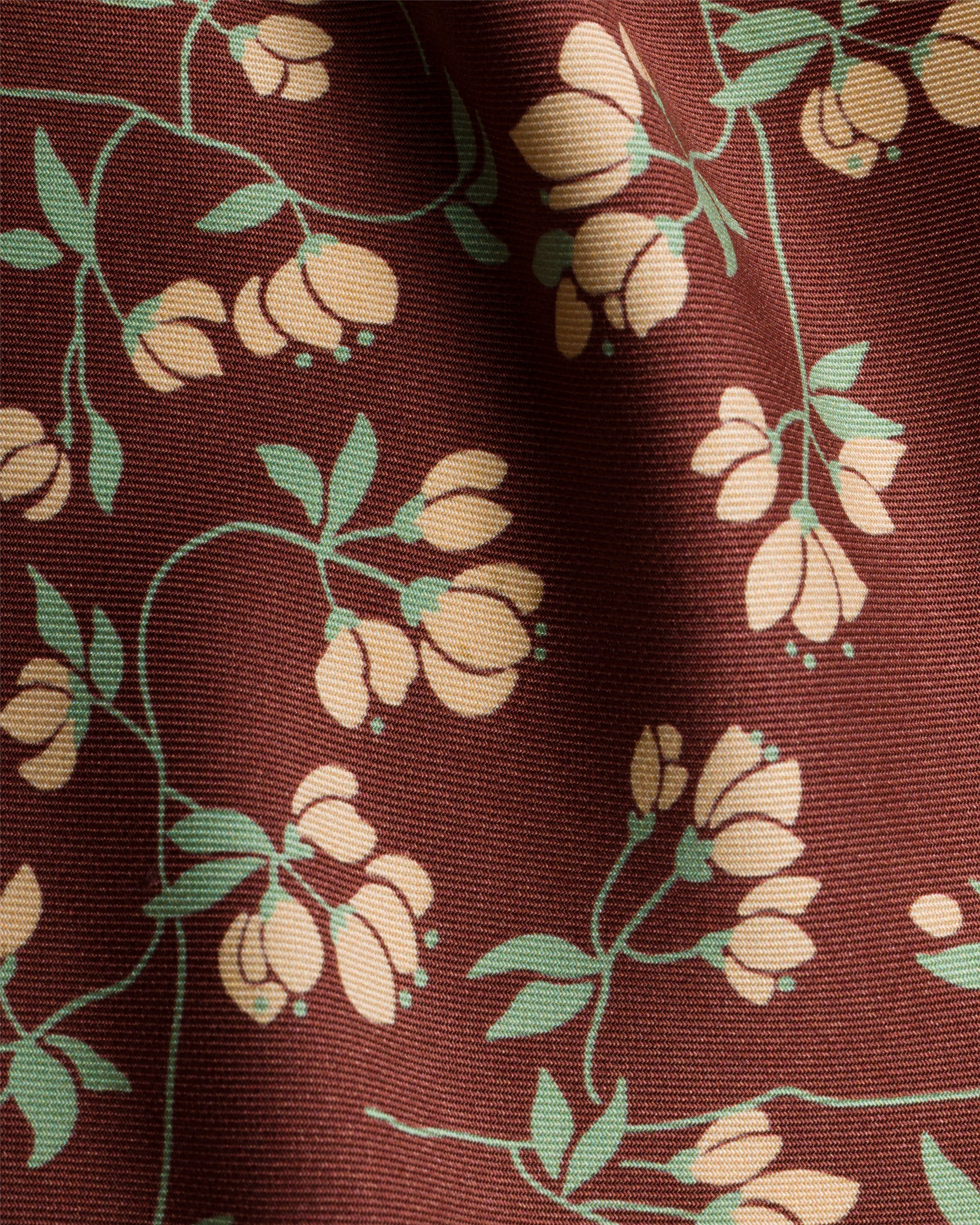 Printed silk twill scarf