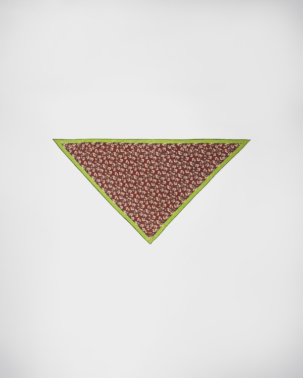 Printed silk twill scarf Printed silk twill scarf