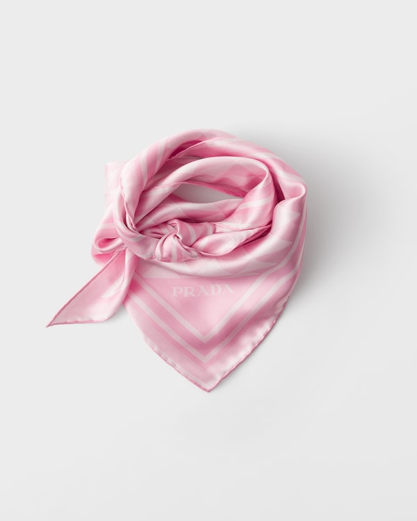 Schal aus bedruckter Seide - Alabaster/Weiss Schal aus bedruckter Seide - Alabaster/Weiss