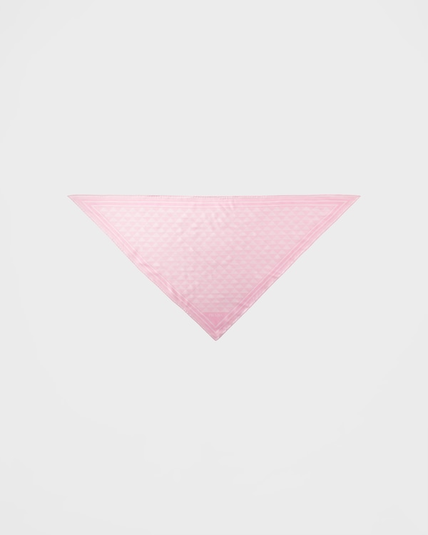 Schal aus bedruckter Seide - Alabaster/Weiss Schal aus bedruckter Seide - Alabaster/Weiss