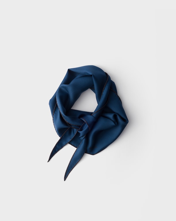 Foulard en sergé imprimé - Bleu Foulard en sergé imprimé - Bleu