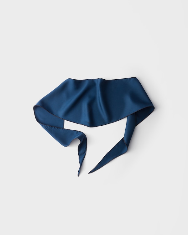 Foulard en sergé imprimé - Bleu Foulard en sergé imprimé - Bleu