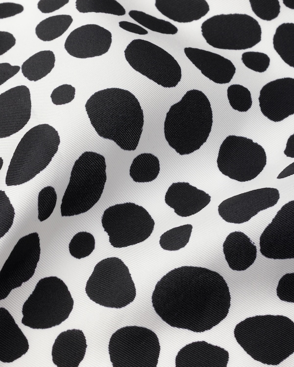 Printed silk twill scarf, 43 X 43 - Blanco/Negro Printed silk twill scarf, 43 X 43 - Blanco/Negro