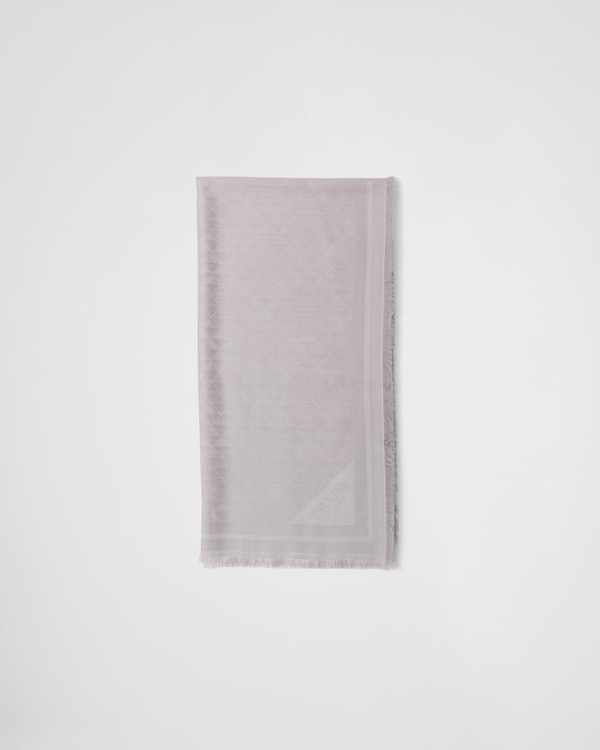 Symbole silk and wool jacquard shawl Symbole silk and wool jacquard shawl