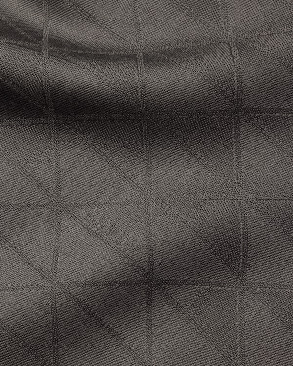 Symbole silk and wool jacquard shawl - Slate Gray Symbole silk and wool jacquard shawl - Slate Gray