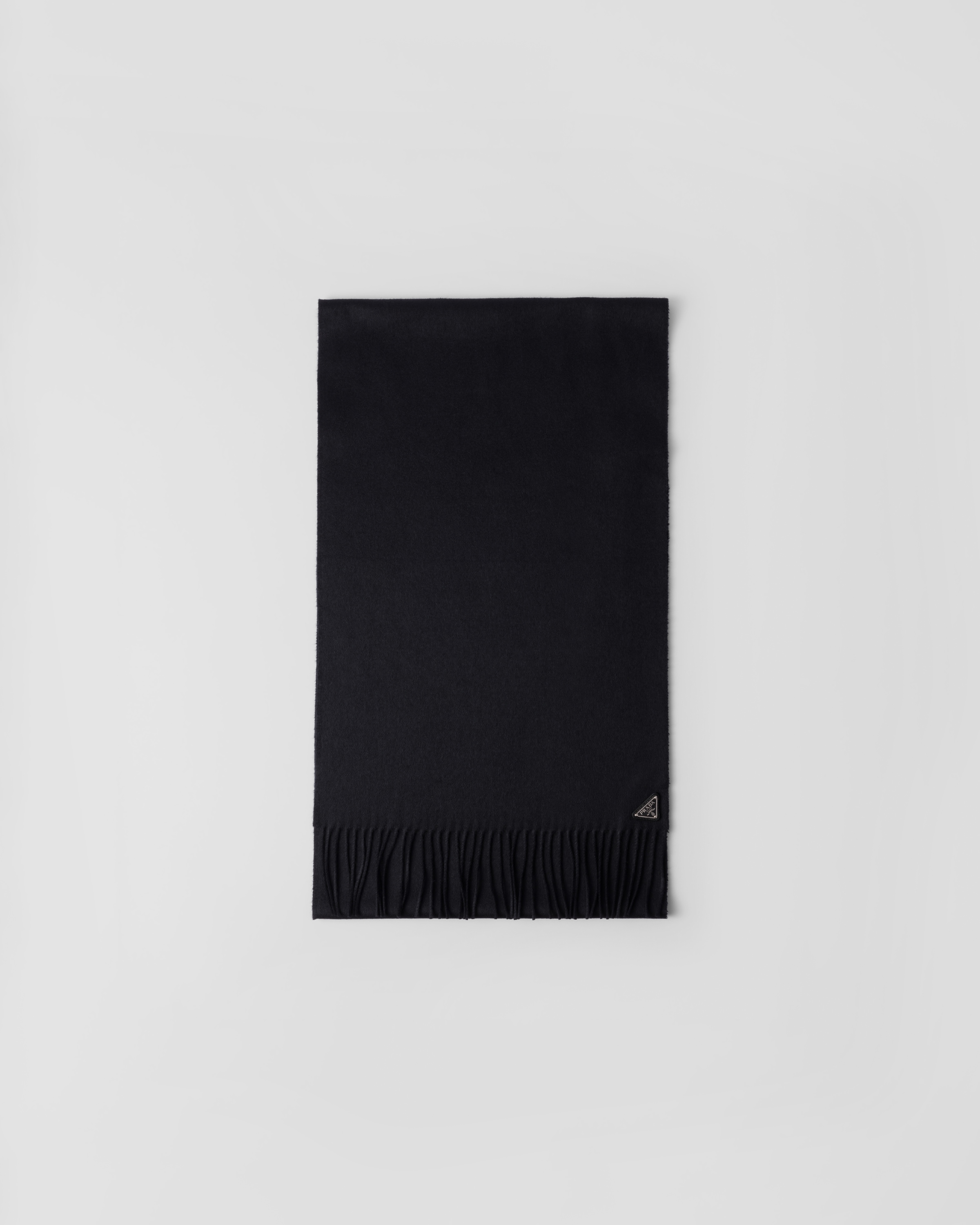 Black Silk And Cashmere Scarf PRADA
