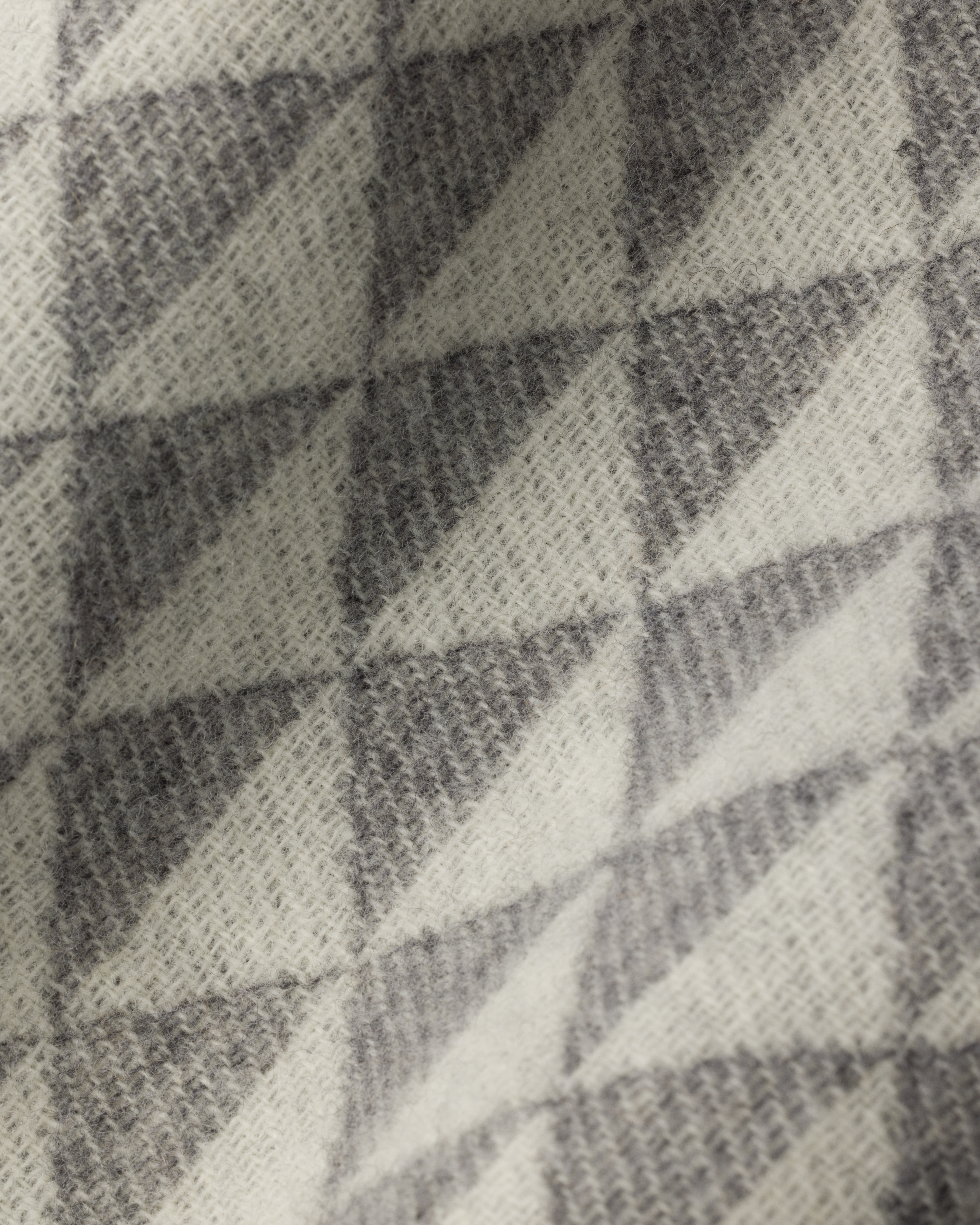 Prada Symbole Double Wool And Cashmere Stole In Gray/white