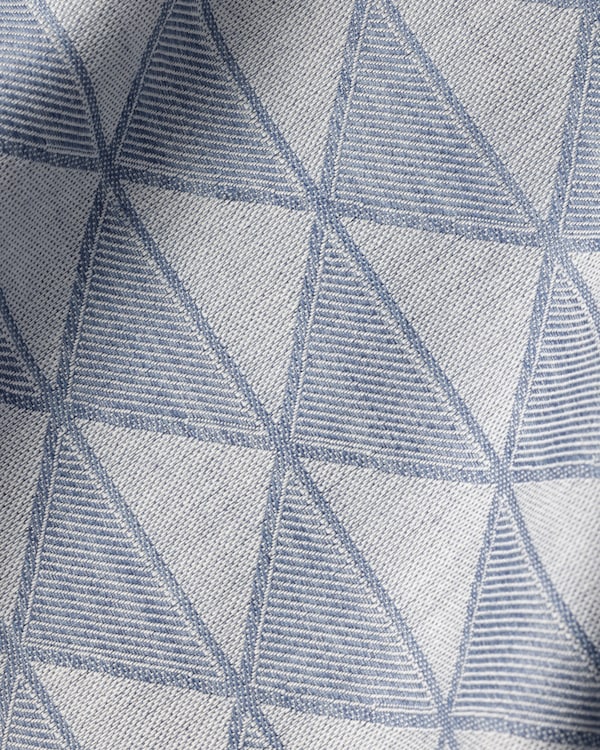 Châle en soie et laine - Bleu aviateur/Blanc craie Châle en soie et laine - Bleu aviateur/Blanc craie