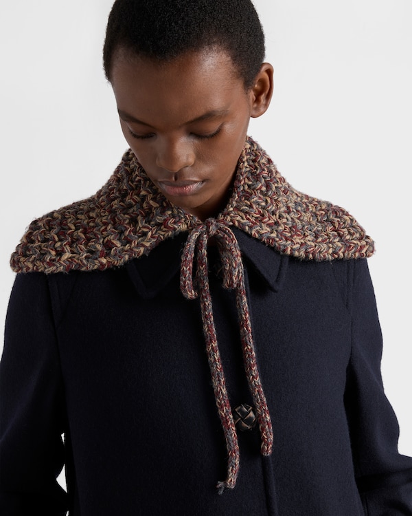 Mélange wool knit collar Mélange wool knit collar