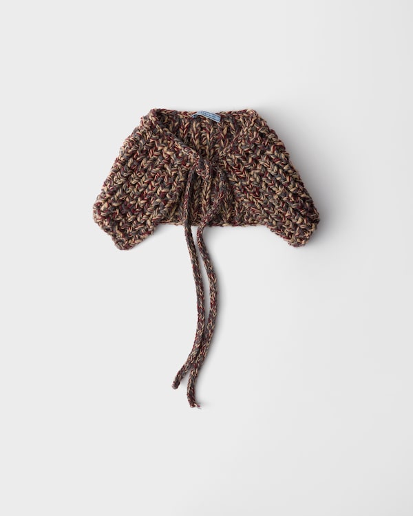 Mélange wool knit collar Mélange wool knit collar