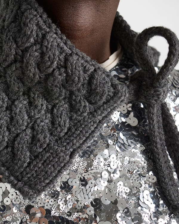 Col en laine torsadée Col en laine torsadée