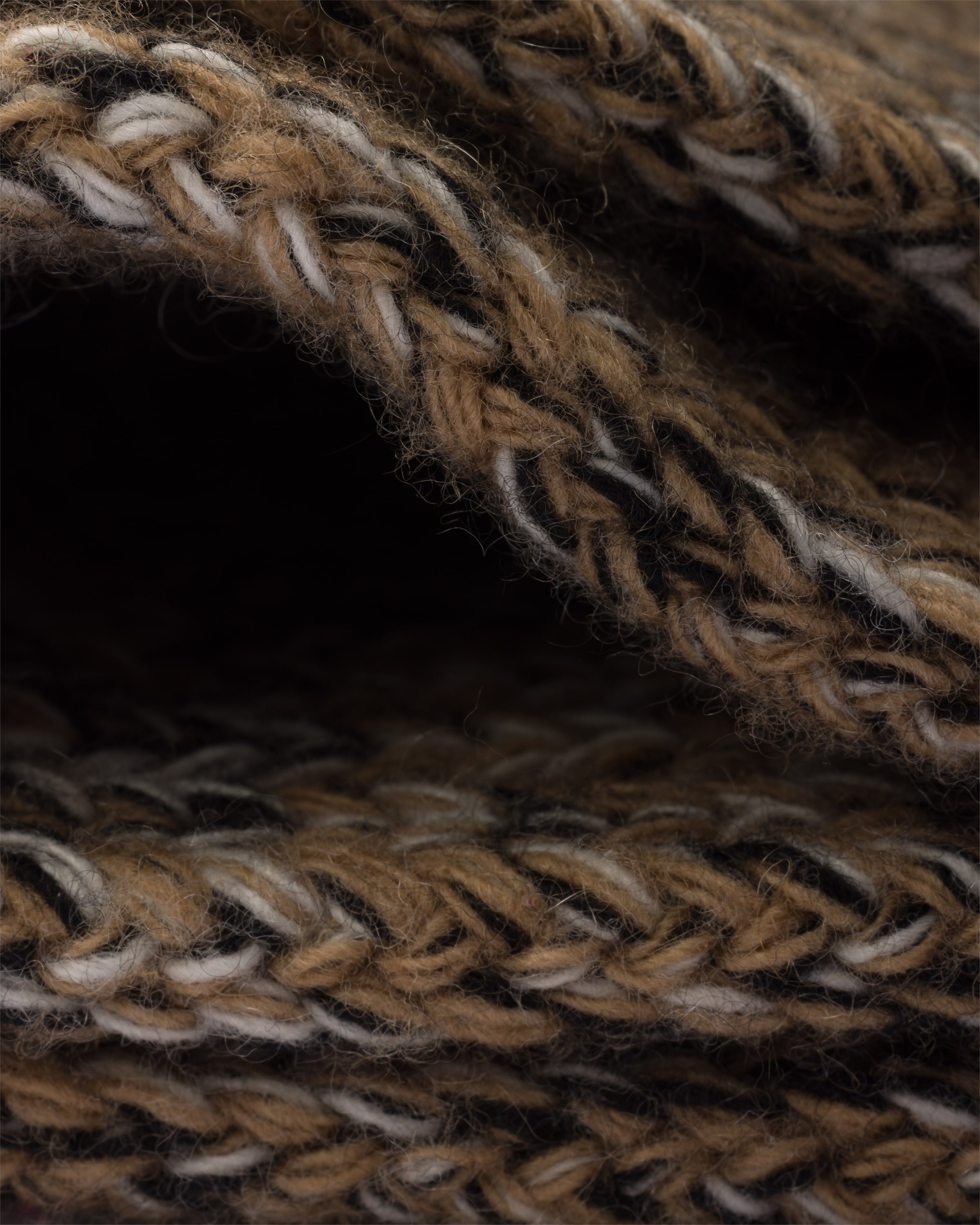 Mélange wool and cashmere scarf