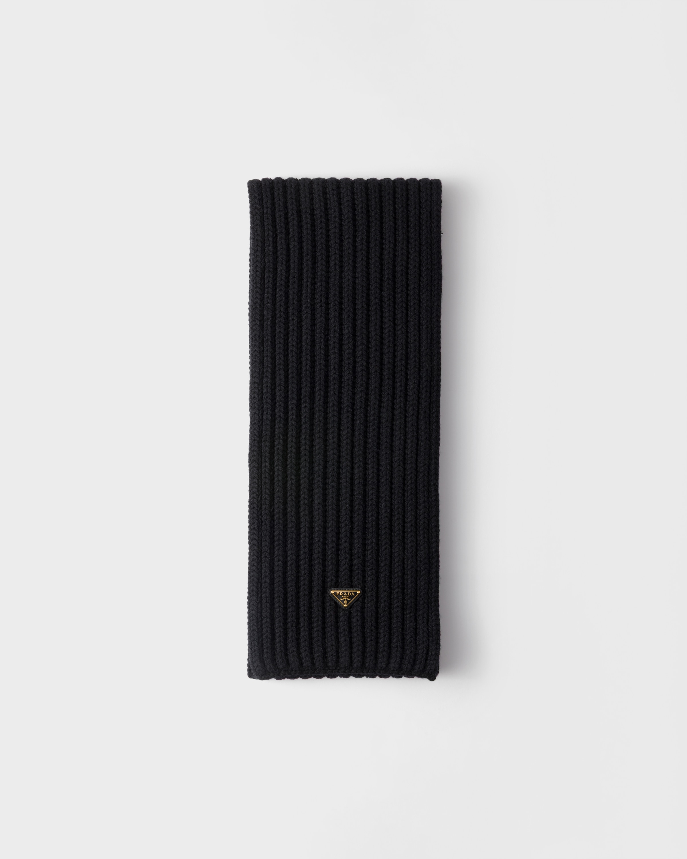 PRADAマフラー　1FS009 2D3E Black Wool Scarf | PRADA