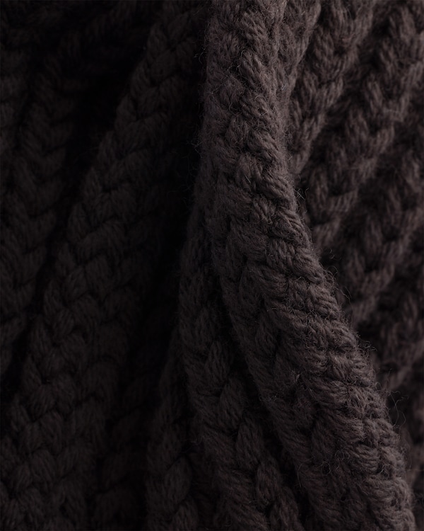 Wool scarf - Dark Brown Wool scarf - Dark Brown