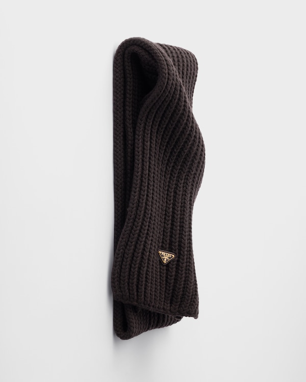 Wool scarf - Dark Brown Wool scarf - Dark Brown