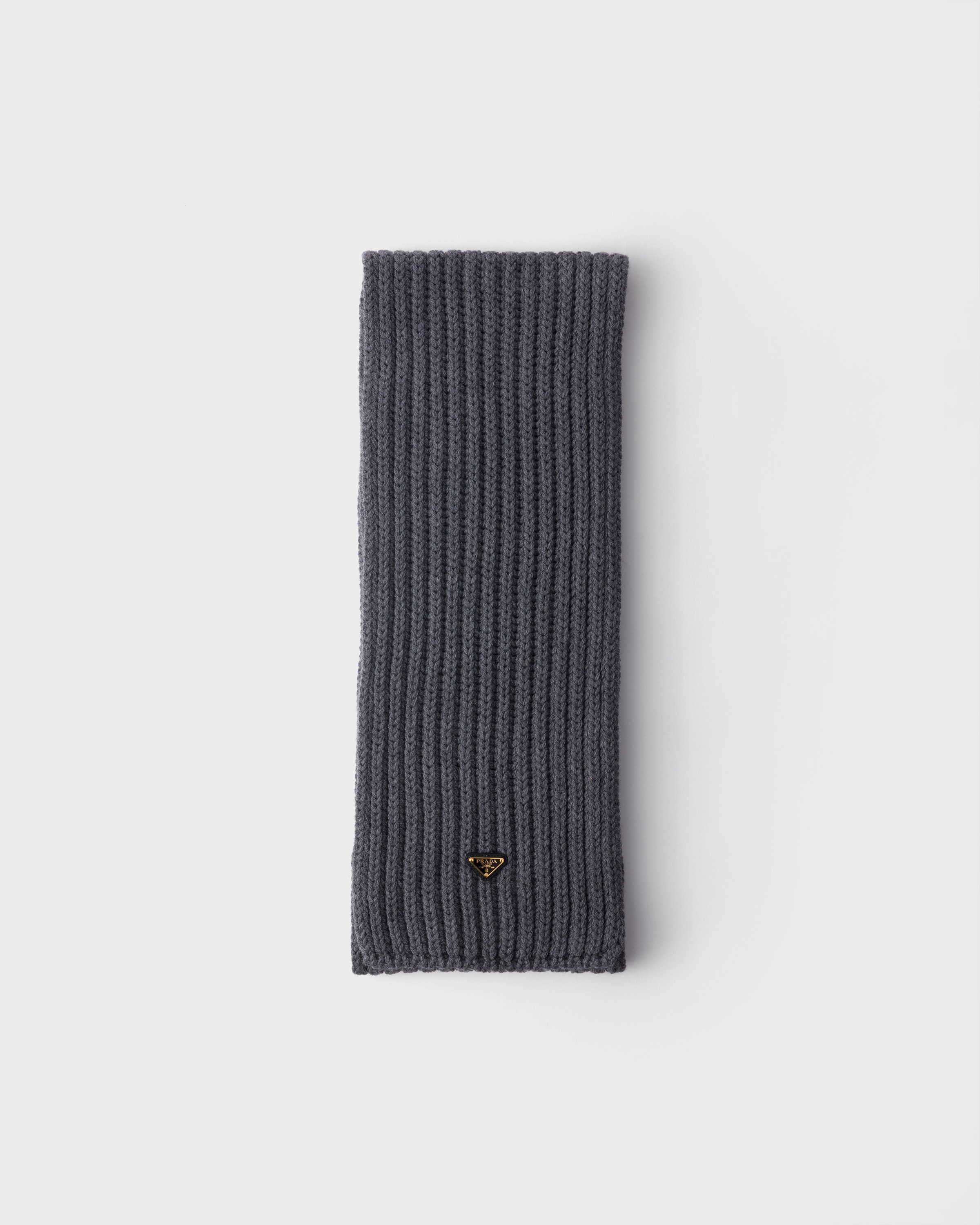 Slate Gray Wool Scarf | PRADA - Turkey
