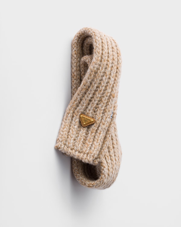 Wool and mouliné cashmere scarf - Desert/Camel Wool and mouliné cashmere scarf - Desert/Camel